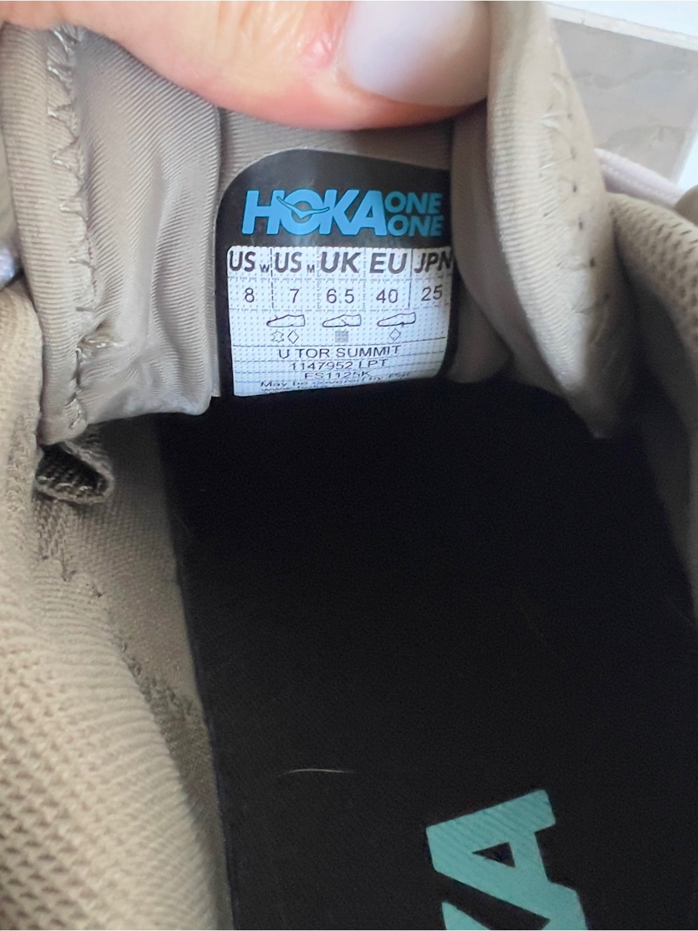 HOKA Tor Summit Hiking Sneakers in Light Roast / Putty NWOB - Picture 9 of 9
